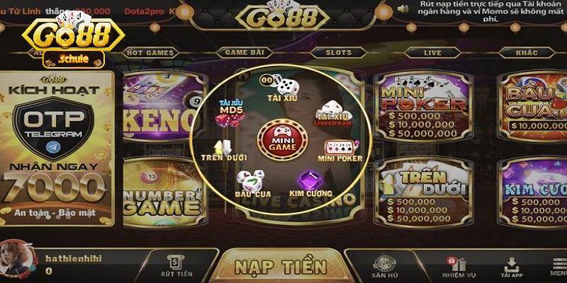 Giao diện được thiết kế tại Go88 fun vô cùng bắt mắt