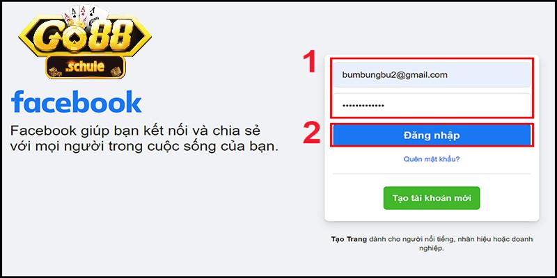 Nên kiểm tra kết nối mạng trước khi tiến hành Go88 đăng nhập fb